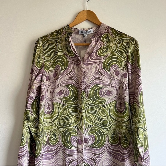 Andrea Iyamah Akacia Tunic in Woodgrain Print - Picture 7 of 16